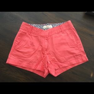 J Crew size 0 coral chino short - worn once!